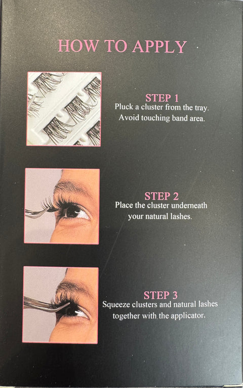PRE-GLUED LASH CLUSTERS